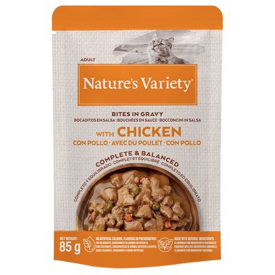 Nature's Variety Chat Pochon bouchées en sauce Poulet 85g Tout Pour Eux