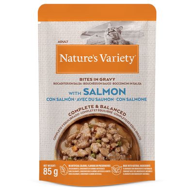 Nature's Variety Chat Pochon bouchées en sauce Saumon 85g Tout Pour Eux