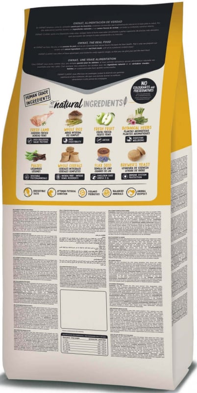 OWNAT Classic Lamb & Rice pour chien adulte à l'agneau et au riz Tout Pour Eux
