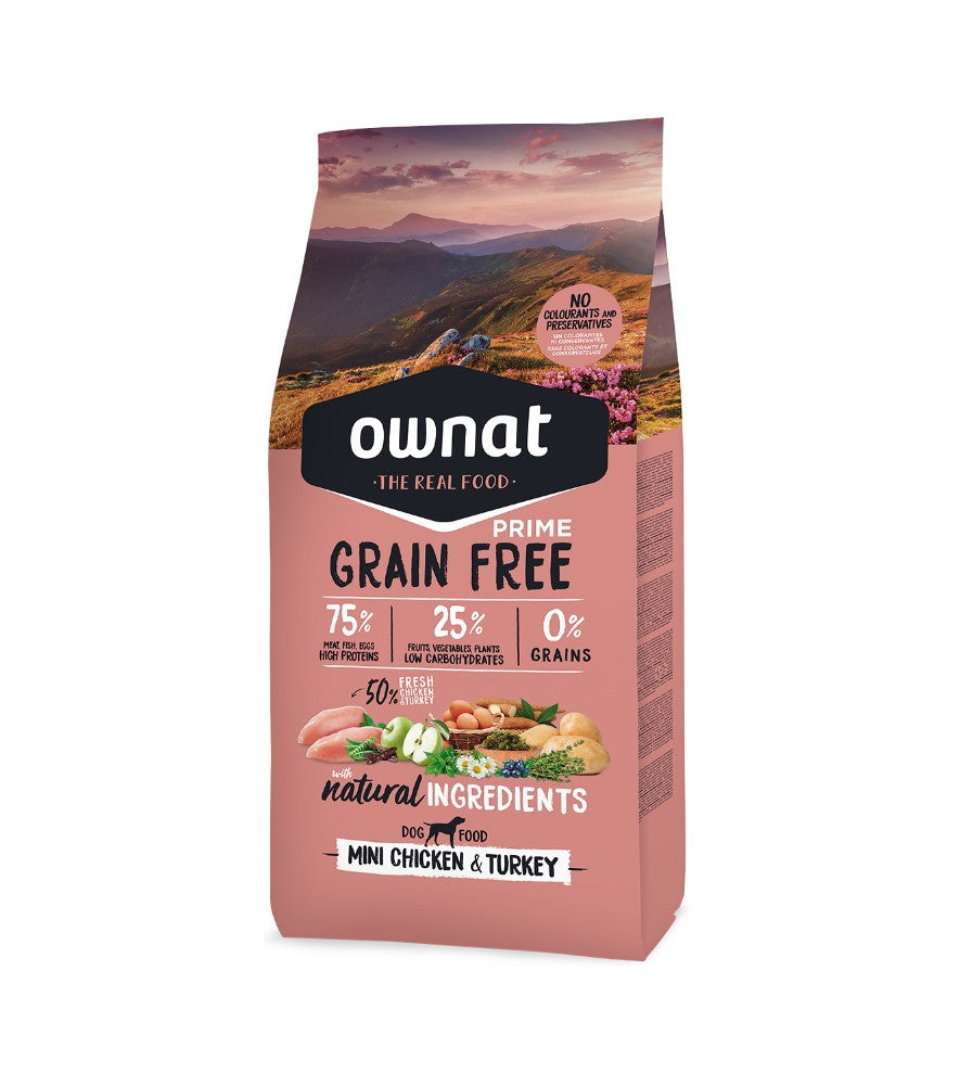 OWNAT GRAIN FREE PRIME pour petit Chien au poulet et à la dinde Tout Pour Eux