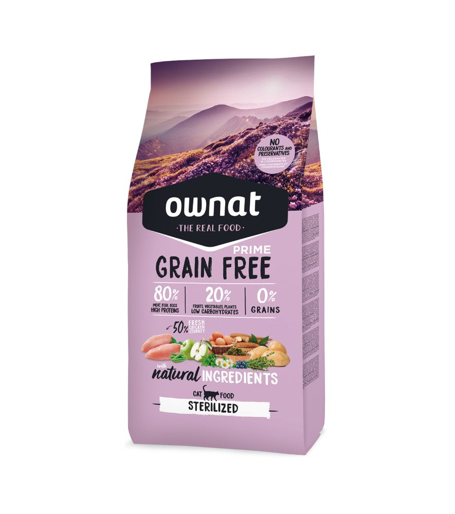 OWNAT PRIME Grain Free Pour Chat stérilisé sans céréales poulet & dinde Tout Pour Eux