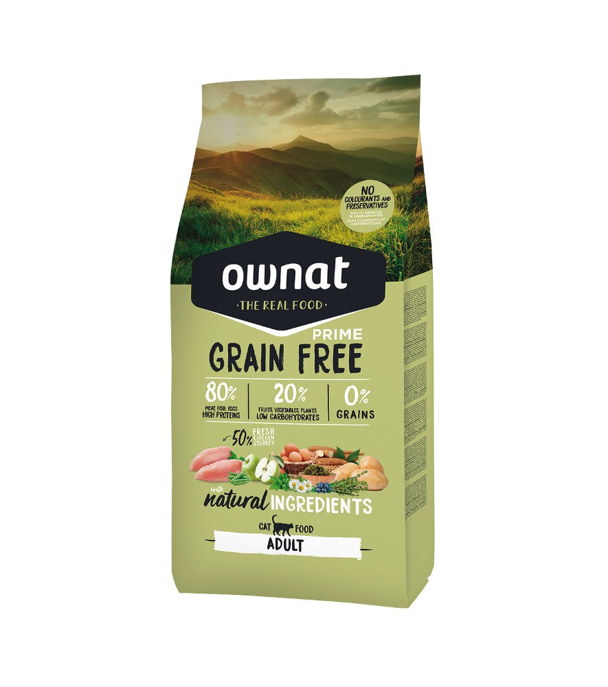 OWNAT PRIME Grain Free pour Chat Adulte sans céréales poulet & dinde Tout Pour Eux