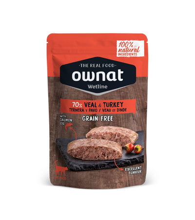OWNAT WETLINE Veal & Turkey (Veau et Dinde) sachet de 85g Tout Pour Eux