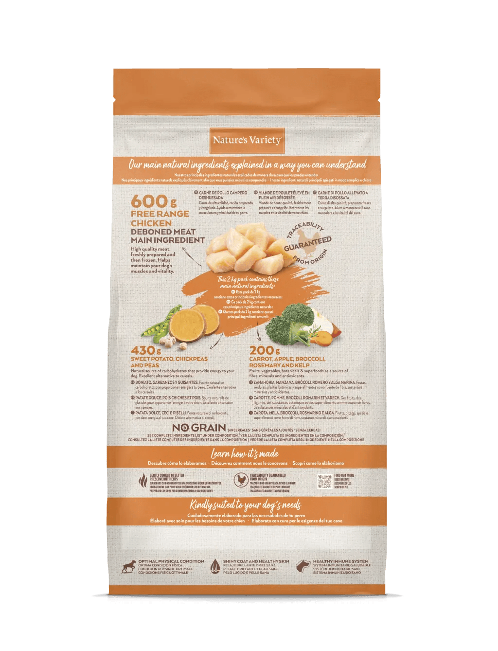 Nature's Variety Poulet 2Kg pour Chien de moyenne et grande taille ( + 10Kg )