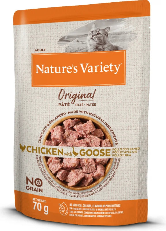 Nature's Variety chat Pochon chat original Poulet et Oie 70g Tout Pour Eux